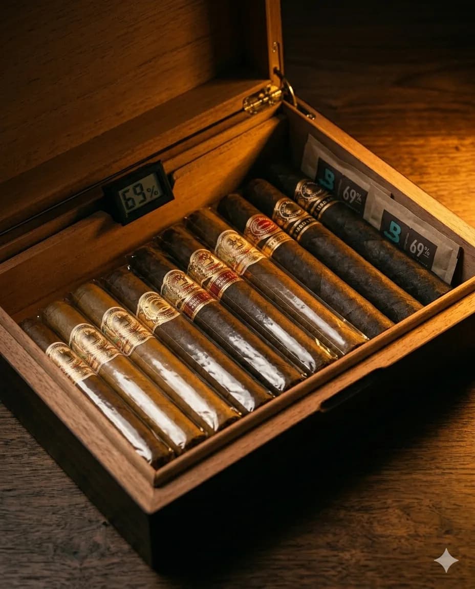 The Humidor Question — Tupperdor, FreshBox, or Spanish cedar — three honest paths.