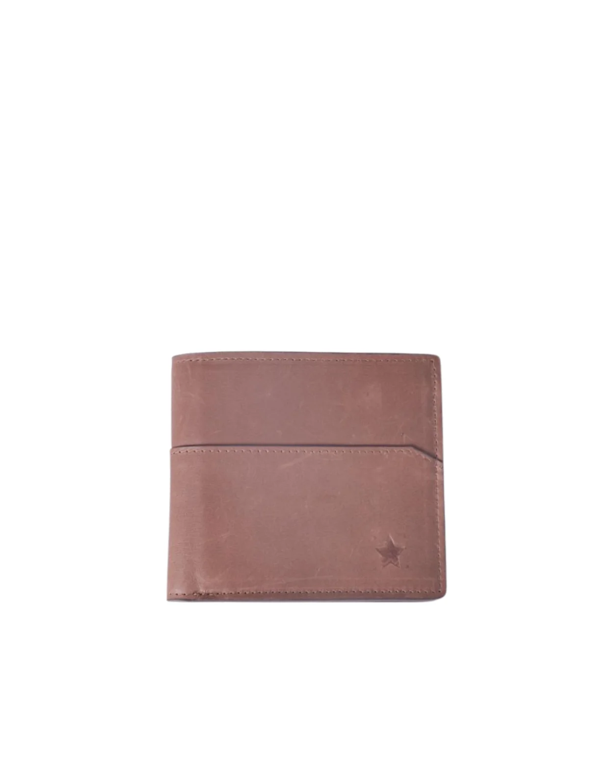 R. Riveter Dakota Bifold brown leather wallet handcrafted by military spouses