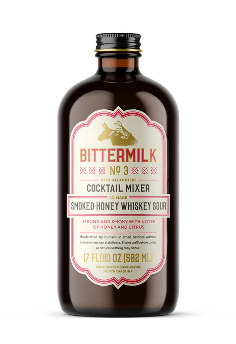 Bittermilk No. 3 Smoked Honey Whiskey Sour cocktail mixer